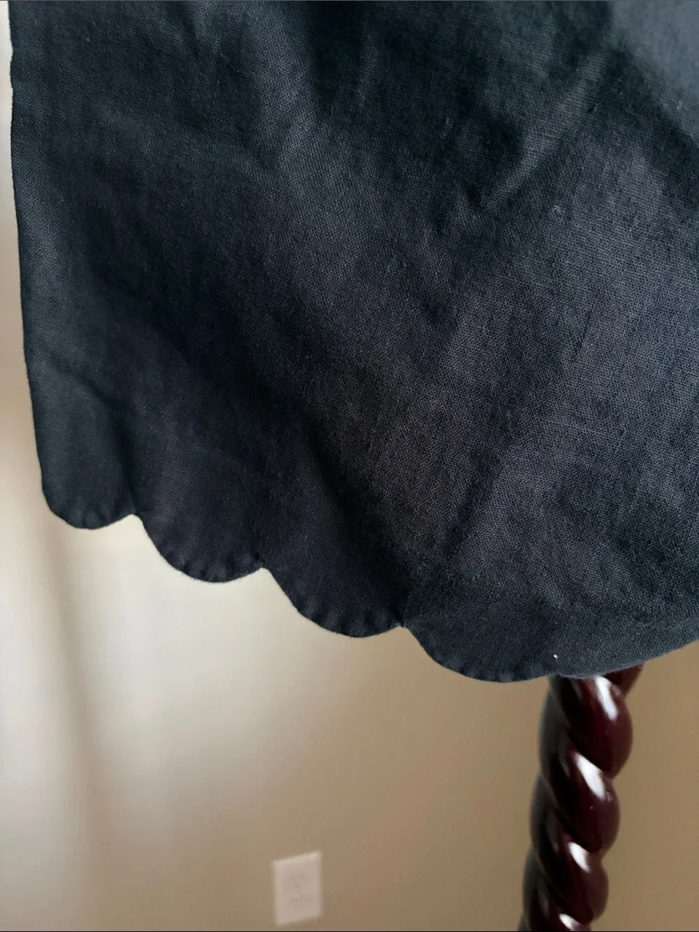 J. Crew Black Scalloped Hem Skort